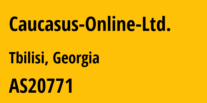 Информация о провайдере Caucasus-Online-Ltd. AS20771 Caucasus Online Ltd.: все IP-адреса, network, все айпи-подсети