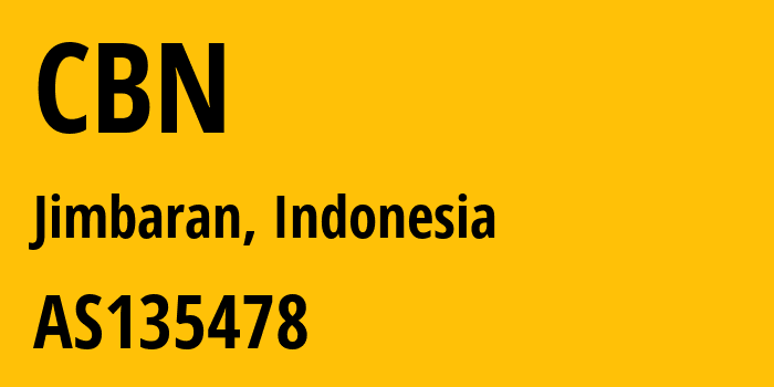 Информация о провайдере CBN AS135478 PT. Cyberindo Aditama: все IP-адреса, network, все айпи-подсети