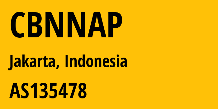 Информация о провайдере CBNNAP AS135478 PT. Cyberindo Aditama: все IP-адреса, network, все айпи-подсети