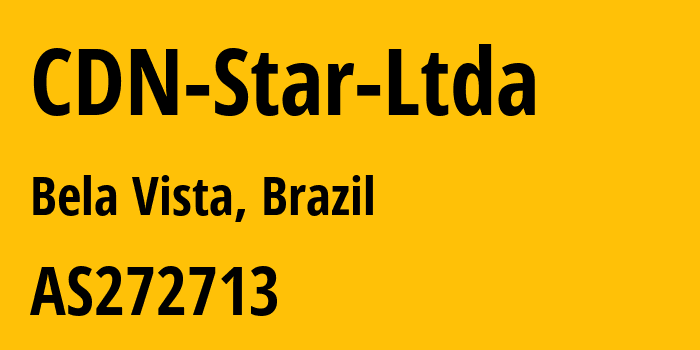 Информация о провайдере CDN-Star-Ltda AS272713 CDN Star Ltda: все IP-адреса, network, все айпи-подсети