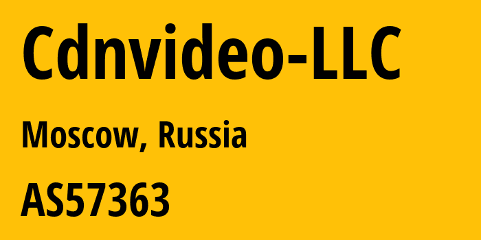 Информация о провайдере Cdnvideo-LLC AS57363 CDNvideo LLC: все IP-адреса, network, все айпи-подсети