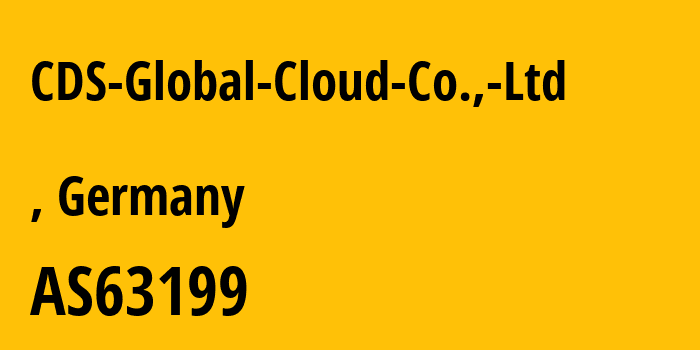 Информация о провайдере CDS-Global-Cloud-Co.,-Ltd AS63199 CDS Global Cloud Co., Ltd: все IP-адреса, network, все айпи-подсети