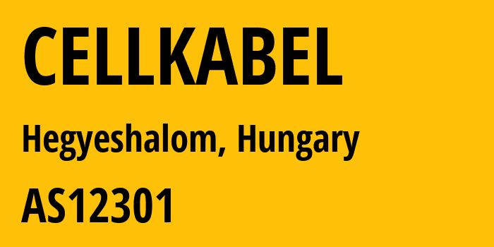 Информация о провайдере CELLKABEL AS12301 Invitech ICT Services Kft.: все IP-адреса, network, все айпи-подсети