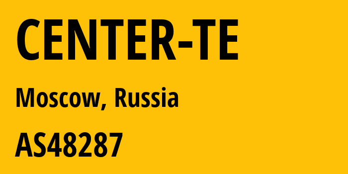 Информация о провайдере CENTER-TE AS48287 JSC RU-CENTER: все IP-адреса, network, все айпи-подсети