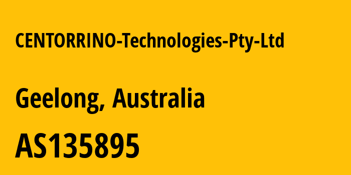 Информация о провайдере CENTORRINO-Technologies-Pty-Ltd AS135895 Centorrino Technologies Pty Ltd: все IP-адреса, network, все айпи-подсети