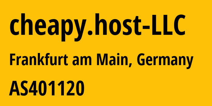 Информация о провайдере cheapy.host-LLC AS401120 cheapy.host LLC: все IP-адреса, network, все айпи-подсети