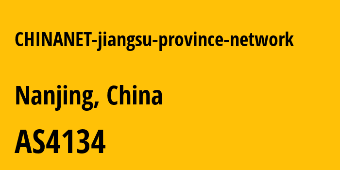 Информация о провайдере CHINANET-jiangsu-province-network AS4134 CHINANET-BACKBONE: все IP-адреса, network, все айпи-подсети