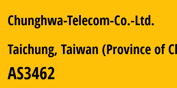 Информация о провайдере Chunghwa-Telecom-Co.-Ltd. AS3462 Data Communication Business Group: все IP-адреса, network, все айпи-подсети