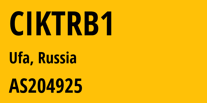 Информация о провайдере CIKTRB1 AS204925 Center for Information and Communication Technologies of the Republic of Bashkortostan, State Unitary Enterprise: все IP-адреса, network, все айпи-подсети