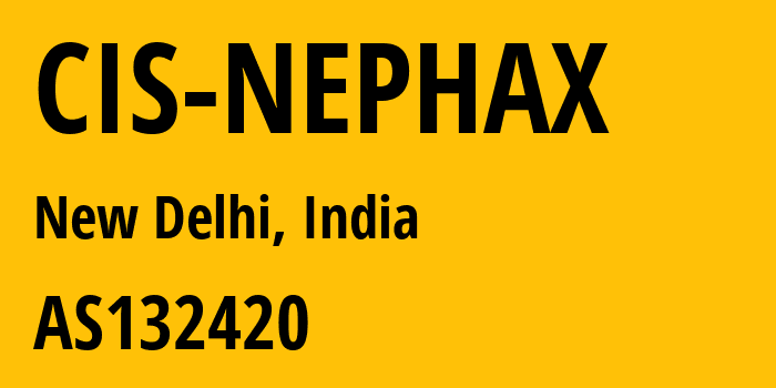 Информация о провайдере CIS-NEPHAX AS132420 282, Sector 19: все IP-адреса, network, все айпи-подсети