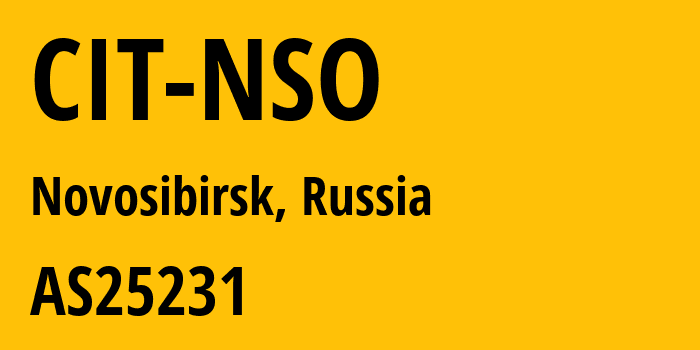 Информация о провайдере CIT-NSO AS25231 State Budget Enterprise of Novosibirsk region Novosibirsk region center of information technologies: все IP-адреса, network, все айпи-подсети