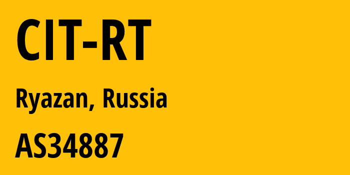 Информация о провайдере CIT-RT AS34887 Information Technology Center of the Republic of Tatarstan GUP: все IP-адреса, network, все айпи-подсети