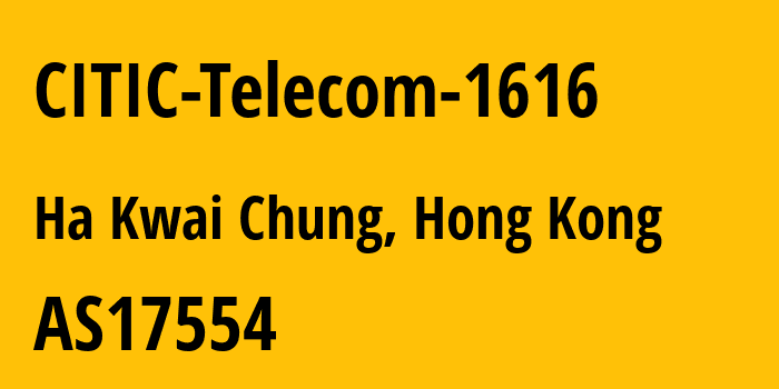 Информация о провайдере CITIC-Telecom-1616 AS17554 Citic Telecom International (Data) Limited.: все IP-адреса, network, все айпи-подсети