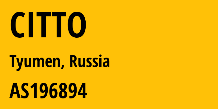 Информация о провайдере CITTO AS196894 GBU TO Information Technology Center: все IP-адреса, network, все айпи-подсети