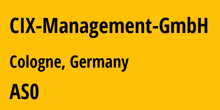 Информация о провайдере CIX-Management-GmbH : все IP-адреса, network, все айпи-подсети