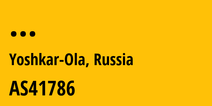 Информация о провайдере CJSC-ER-Telecom-Holding-Yoshkar-Ola-branch AS41786 JSC ER-Telecom Holding: все IP-адреса, network, все айпи-подсети