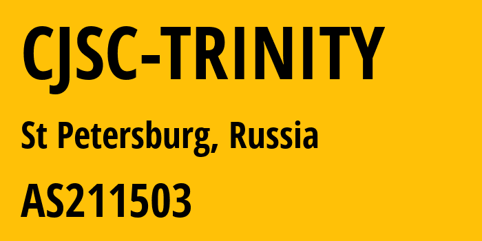 Информация о провайдере CJSC-TRINITY AS211503 CJSC TRINITY: все IP-адреса, network, все айпи-подсети