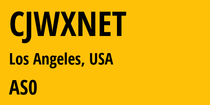Информация о провайдере CJWXNET : все IP-адреса, network, все айпи-подсети