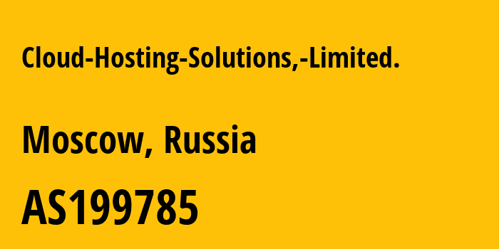 Информация о провайдере Cloud-Hosting-Solutions,-Limited. AS199785 Cloud Hosting Solutions, Limited.: все IP-адреса, network, все айпи-подсети