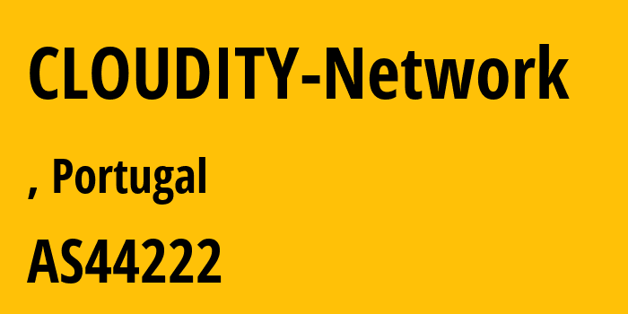 Информация о провайдере CLOUDITY-Network AS44222 Nuno Felgueiras: все IP-адреса, network, все айпи-подсети