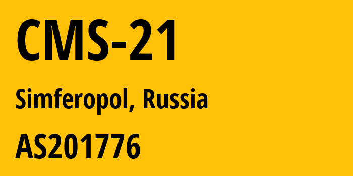 Информация о провайдере CMS-21 AS201776 Miranda-Media Ltd: все IP-адреса, network, все айпи-подсети