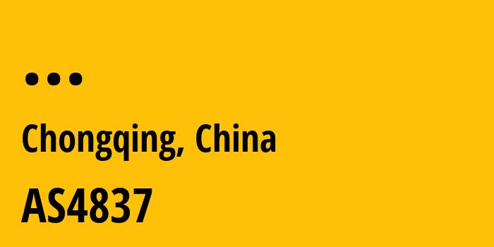 Информация о провайдере CNC-Group-CHINA169-Chongqing-Province-Network AS4837 CHINA UNICOM China169 Backbone: все IP-адреса, network, все айпи-подсети