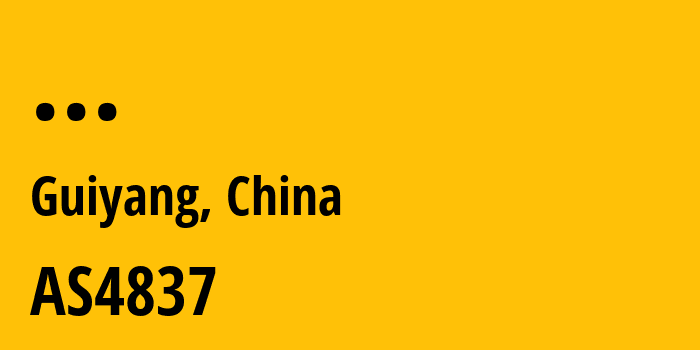 Информация о провайдере CNC-Group-CHINA169-Guizhou-Province-Network AS4837 CHINA UNICOM China169 Backbone: все IP-адреса, network, все айпи-подсети