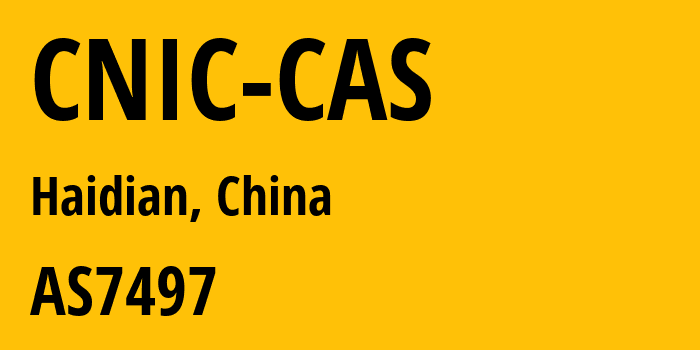 Информация о провайдере CNIC-CAS AS7497 Computer Network Information Center of Chinese Academy of Sciences (CNIC-CAS): все IP-адреса, network, все айпи-подсети