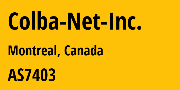 Информация о провайдере Colba-Net-Inc. AS7403 Colba Net Inc.: все IP-адреса, network, все айпи-подсети