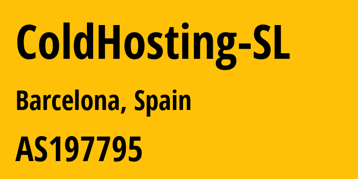 Информация о провайдере ColdHosting-SL AS197795 ColdHosting SL: все IP-адреса, network, все айпи-подсети