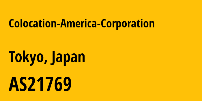 Информация о провайдере Colocation-America-Corporation AS21769 Colocation America Corporation: все IP-адреса, network, все айпи-подсети