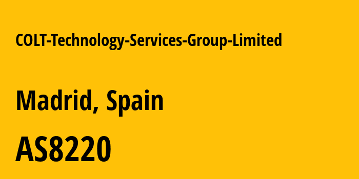 Информация о провайдере COLT-Technology-Services-Group-Limited AS8220 COLT Technology Services Group Limited: все IP-адреса, network, все айпи-подсети