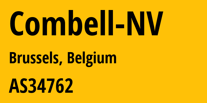 Информация о провайдере Combell-NV AS34762 Combell NV: все IP-адреса, network, все айпи-подсети