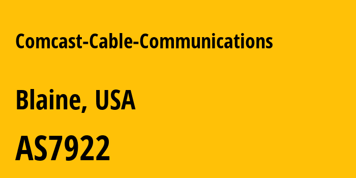 Информация о провайдере Comcast-Cable-Communications AS7922 Comcast Cable Communications, LLC: все IP-адреса, network, все айпи-подсети