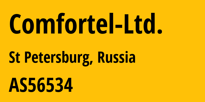 Информация о провайдере Comfortel-Ltd. AS56534 Comfortel Ltd.: все IP-адреса, network, все айпи-подсети