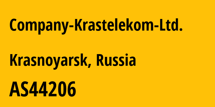 Информация о провайдере Company-Krastelekom-Ltd. AS44206 Sibirskie Seti Ltd.: все IP-адреса, network, все айпи-подсети