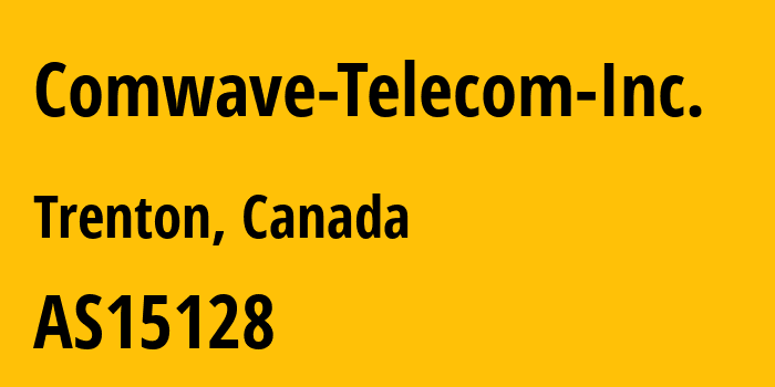 Информация о провайдере Comwave-Telecom-Inc. AS15128 Comwave Telecom Inc.: все IP-адреса, network, все айпи-подсети