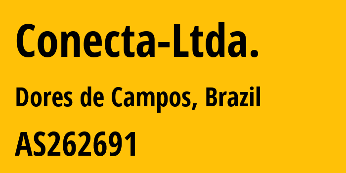 Информация о провайдере Conecta-Ltda. AS262691 CONECTA LTDA.: все IP-адреса, network, все айпи-подсети