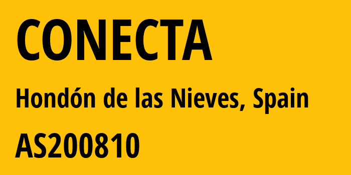 Информация о провайдере CONECTA AS200810 CONECTA 3 TELECOM S.L.: все IP-адреса, network, все айпи-подсети