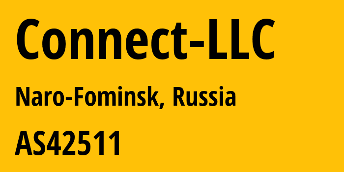 Информация о провайдере Connect-LLC AS42511 Connect LLC: все IP-адреса, network, все айпи-подсети