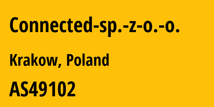 Информация о провайдере Connected-sp.-z-o.-o. AS49102 Connected sp. z o. o.: все IP-адреса, network, все айпи-подсети