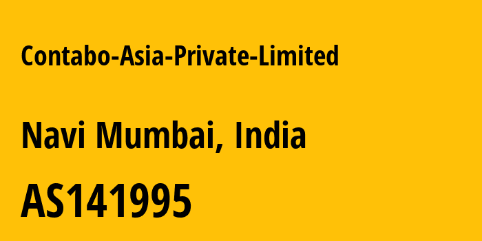 Информация о провайдере Contabo-Asia-Private-Limited AS141995 Contabo Asia Private Limited: все IP-адреса, network, все айпи-подсети