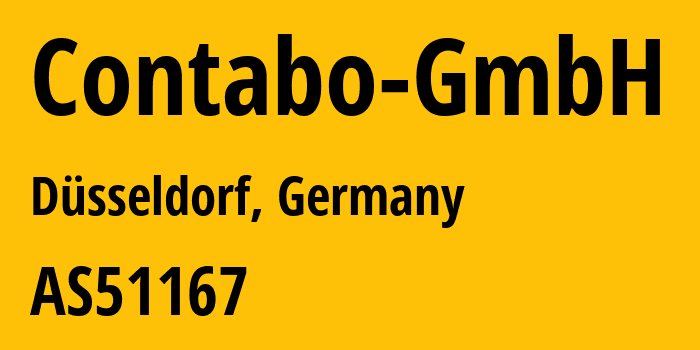 Информация о провайдере Contabo-GmbH AS51167 Contabo GmbH: все IP-адреса, network, все айпи-подсети