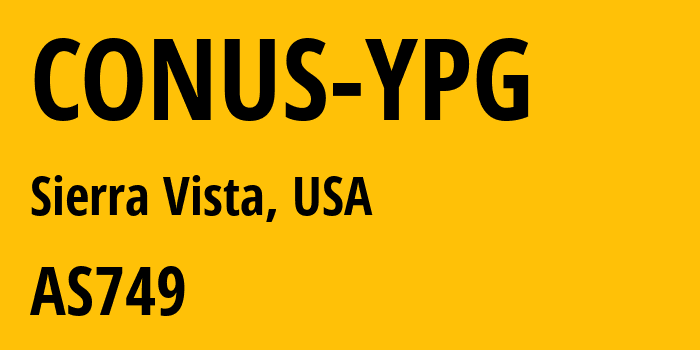 Информация о провайдере CONUS-YPG AS749 DoD Network Information Center: все IP-адреса, network, все айпи-подсети