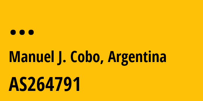 Информация о провайдере COOPERATIVA-DE-PROVISIÓN-DE-ELECTRICIDAD-Y-OTROS-SS-PUBLICOS-CONSUMO-Y-VIVIENDA AS264791 COOPERATIVA DE PROVISIÓN DE ELECTRICIDAD Y OTROS SS PUBLICOS CONSUMO Y VIVIENDA DE LEZAMA LTDA: все IP-адреса, network, все айпи-подсети