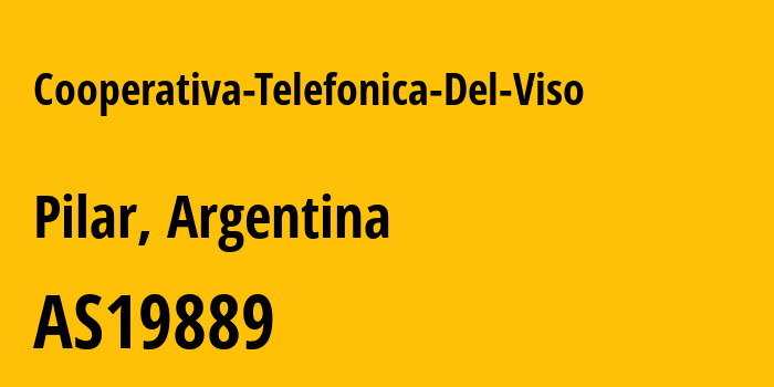 Информация о провайдере Cooperativa-Telefonica-Del-Viso AS19889 Cooperativa Telefonica Del Viso: все IP-адреса, network, все айпи-подсети