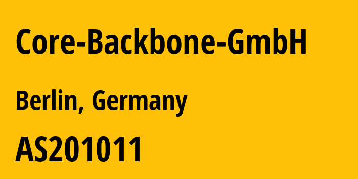 Информация о провайдере Core-Backbone-GmbH AS201011 Core-Backbone GmbH: все IP-адреса, network, все айпи-подсети