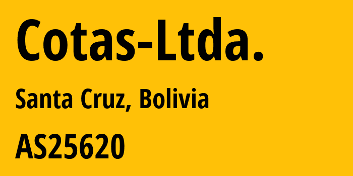 Информация о провайдере Cotas-Ltda. AS25620 COTAS LTDA.: все IP-адреса, network, все айпи-подсети