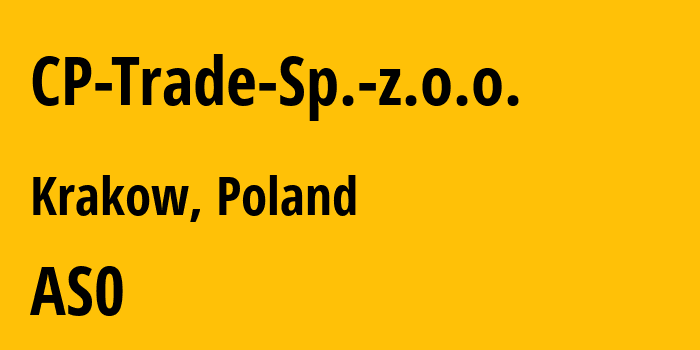 Информация о провайдере CP-Trade-Sp.-z.o.o. : все IP-адреса, network, все айпи-подсети