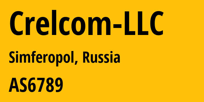 Информация о провайдере Crelcom-LLC AS6789 CRELCOM LLC: все IP-адреса, network, все айпи-подсети